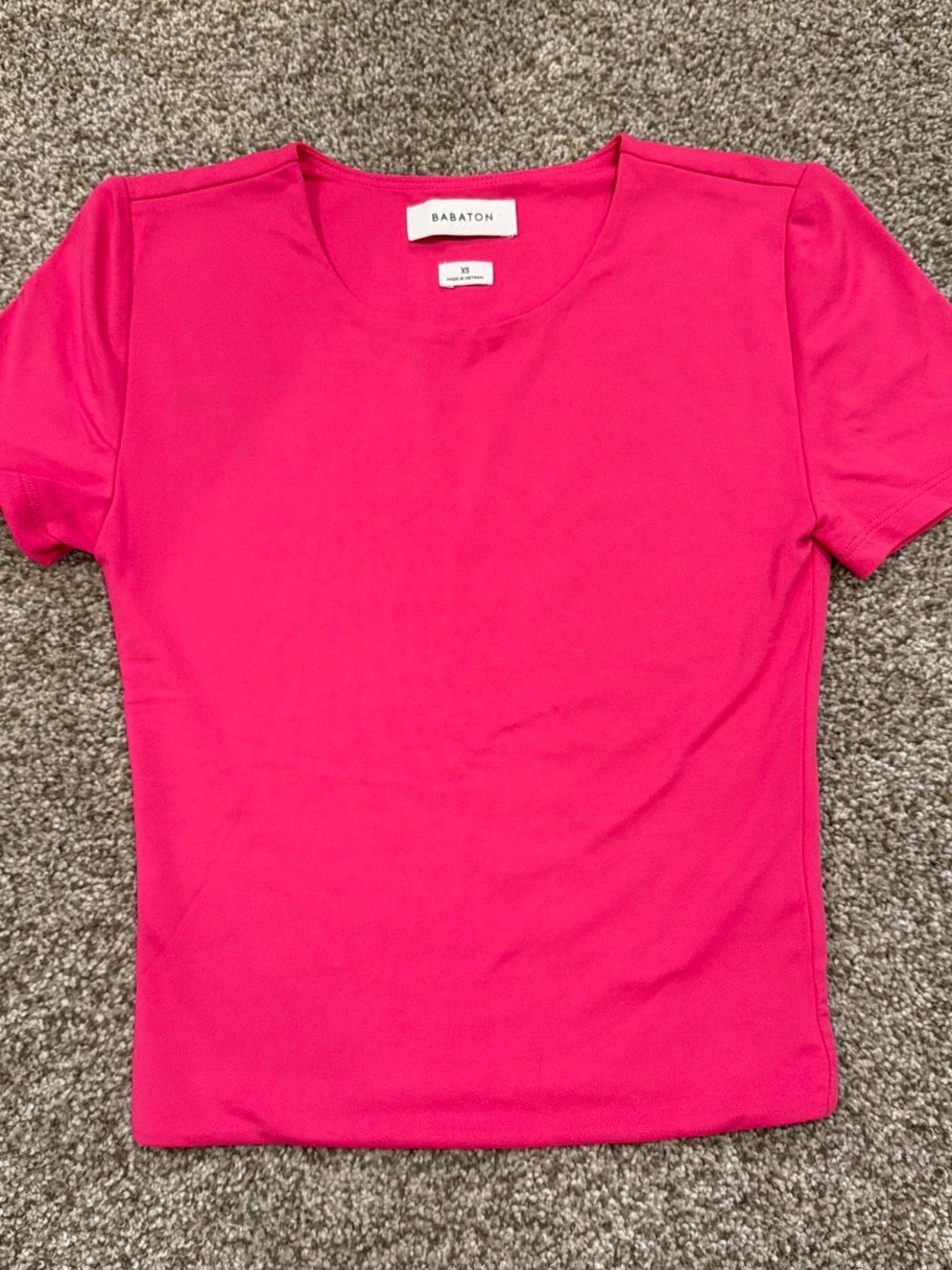 Aritzia Vibrant Pink Scoop Neck Tee